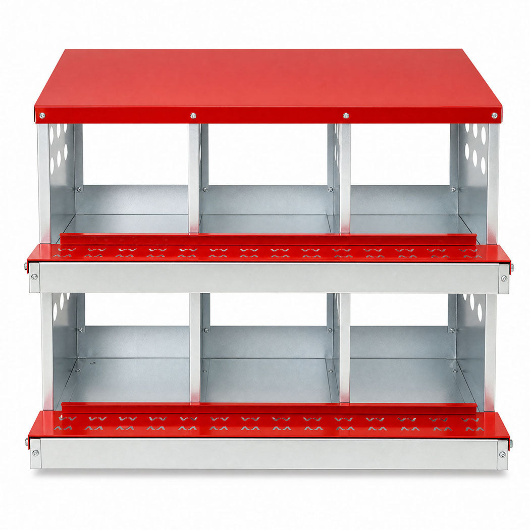 6 Hole Roll Away Nesting Box Galvanised | Simpledeals