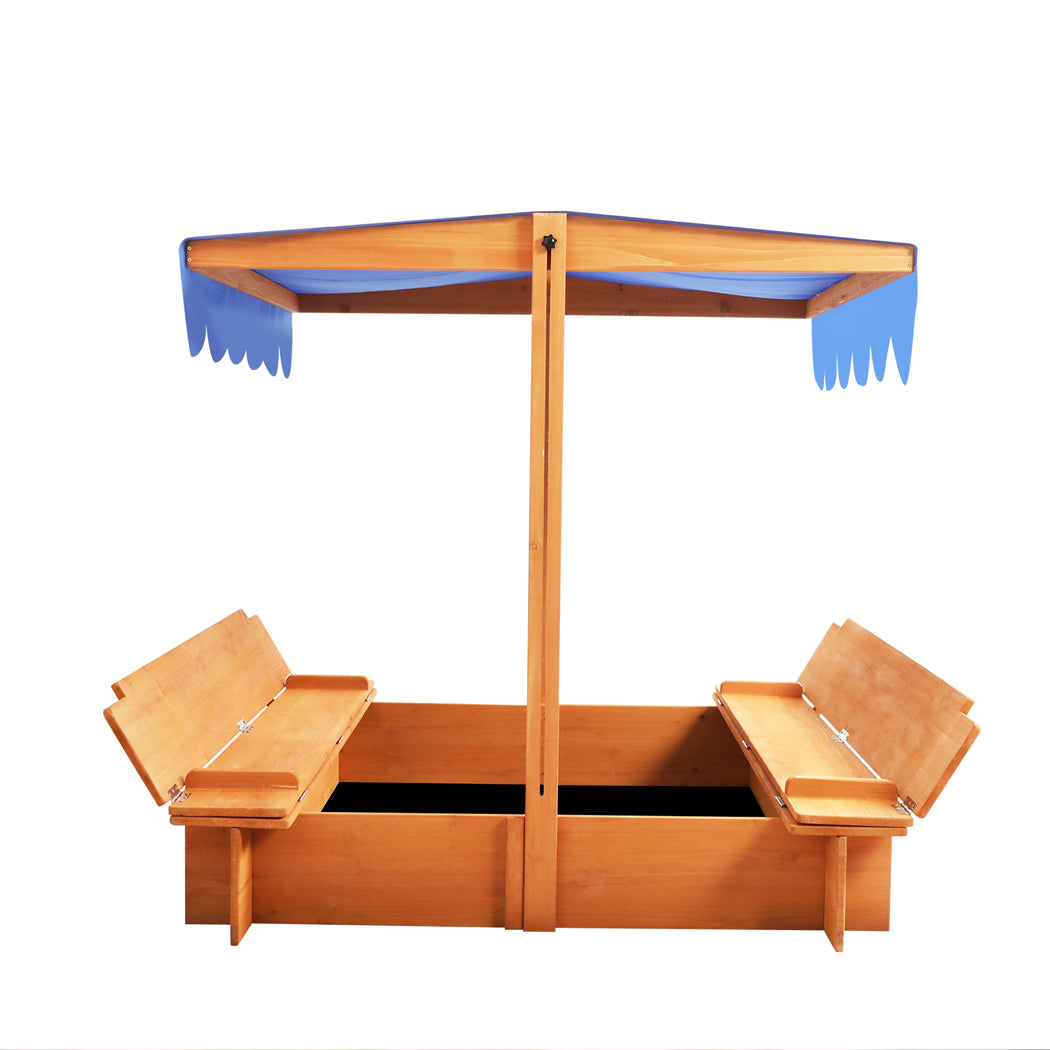 Wooden Sandbox Natural 112x112x112cm