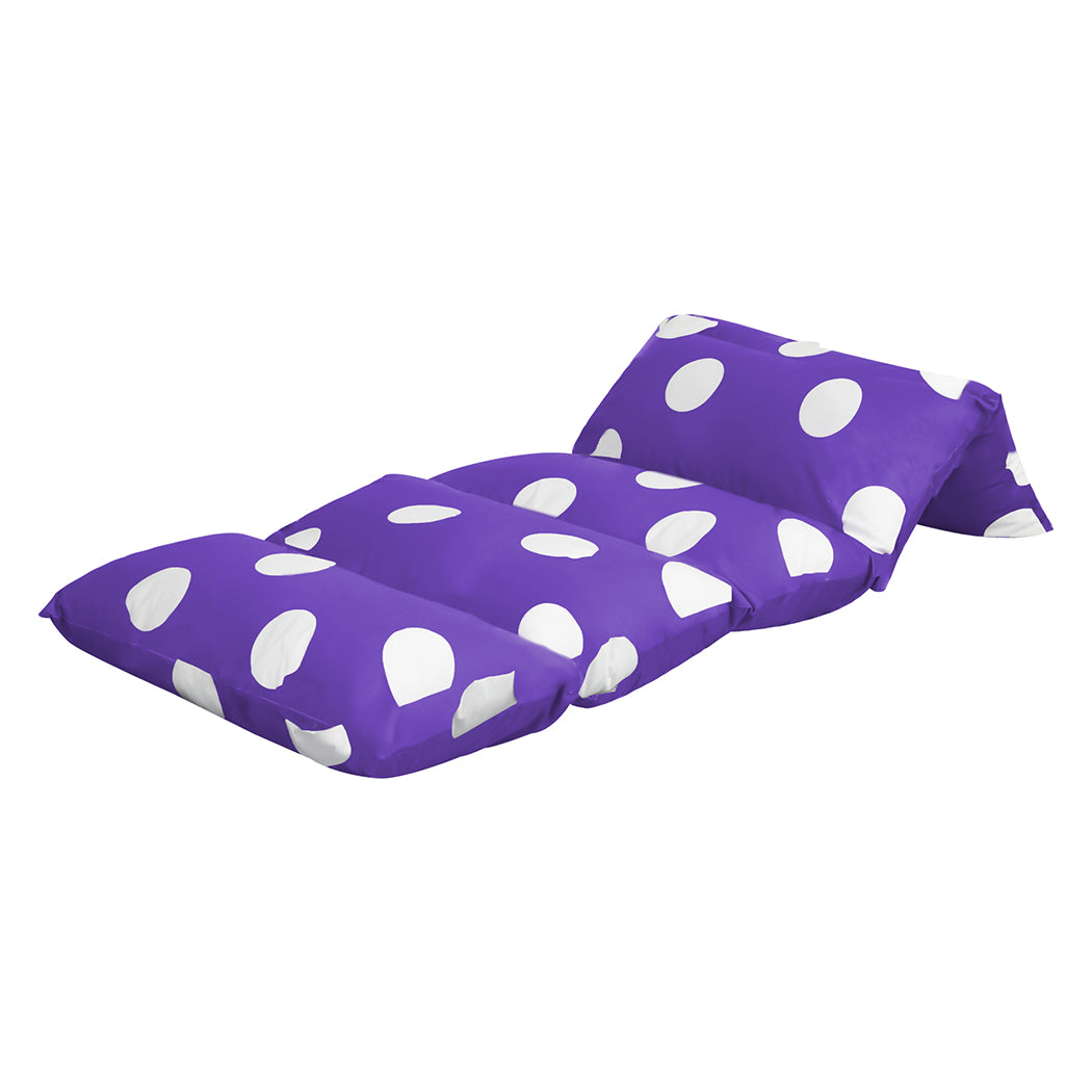 id4 - Stylish Foldable Mattress Kids Pillow Purple Large  Adjustable Height