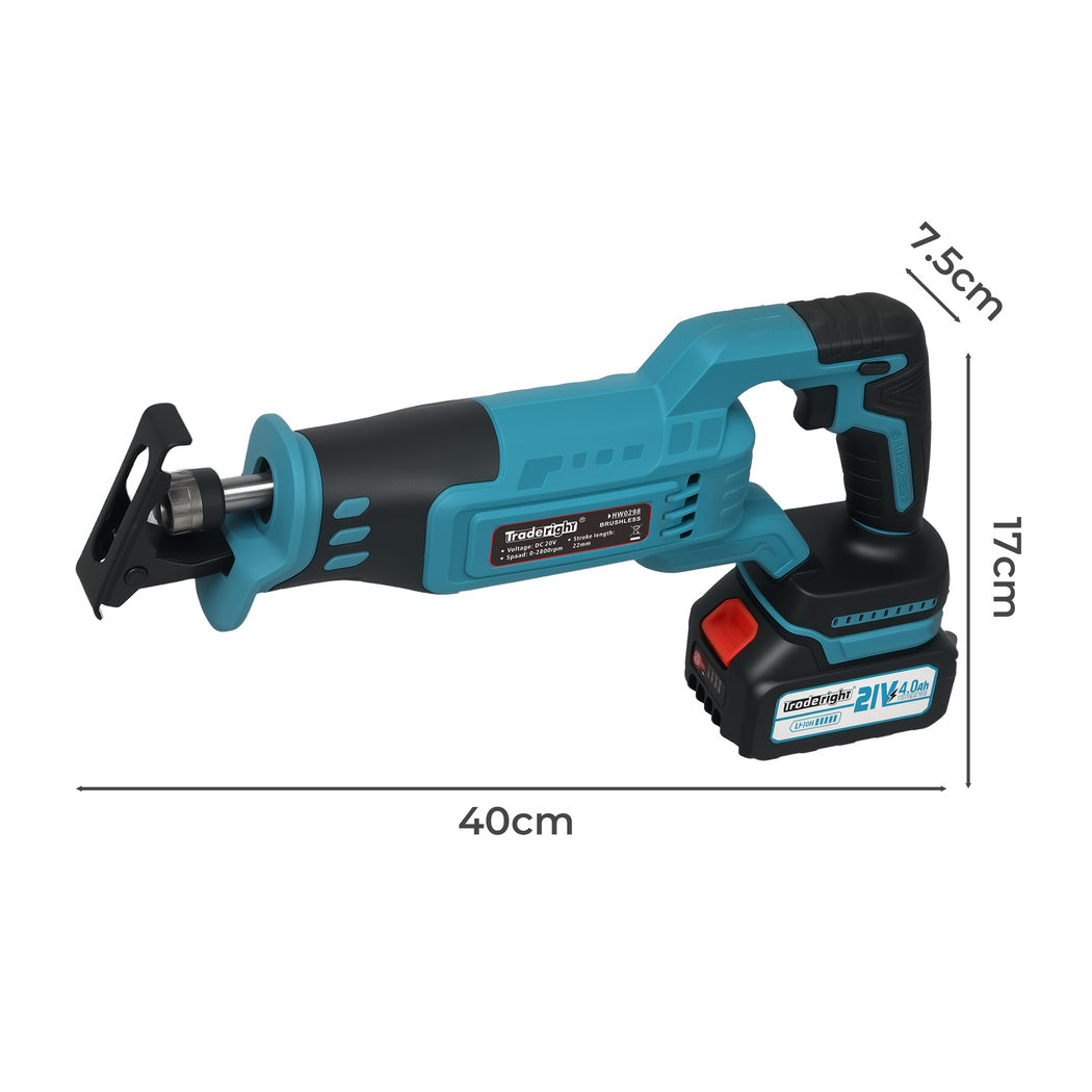Cordless Reciprocating Saw Kit 21V 2x4.0cm