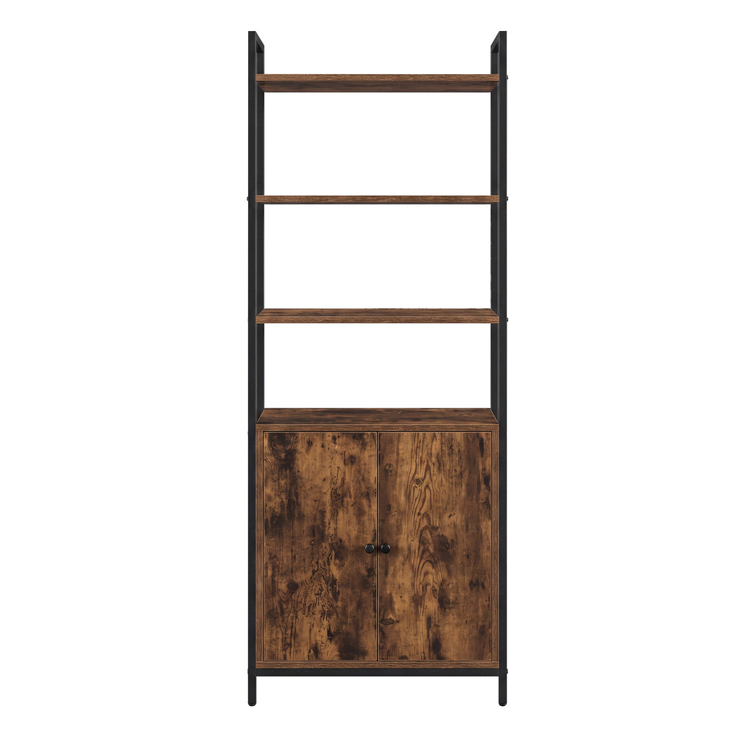 6 Tier Bookshelf Storage Cabinet Adjustable Shelves | Simple