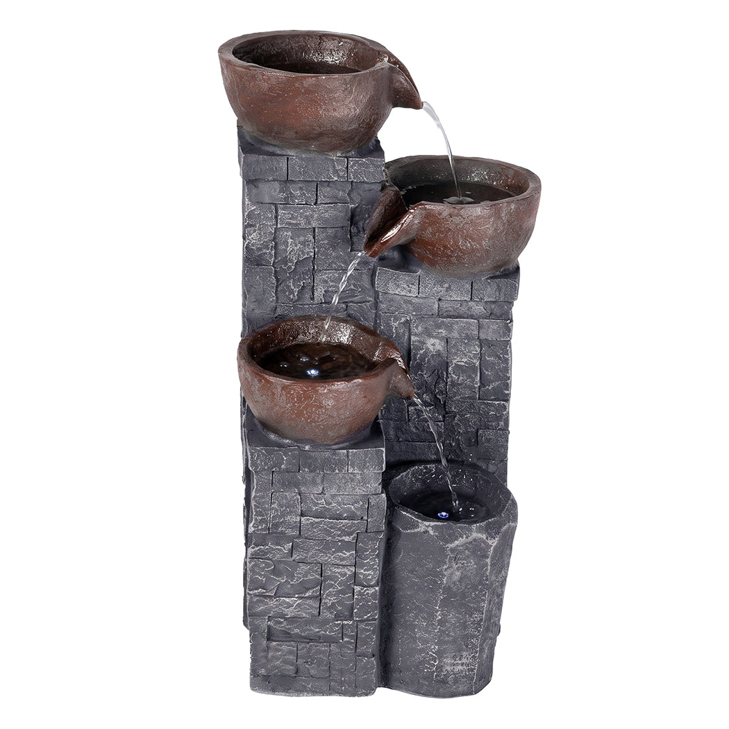 Water Fountain 4 Tier Grey 25x23x49cm