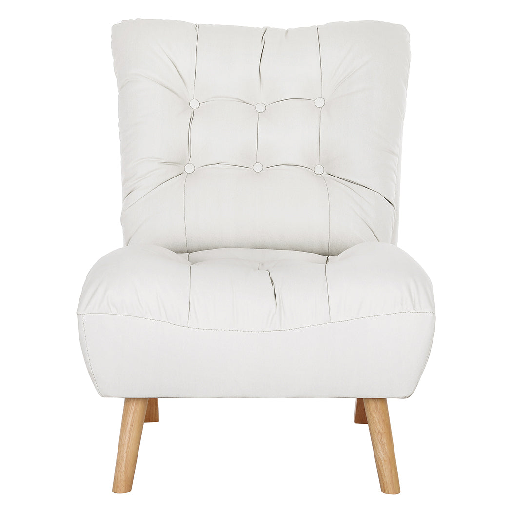 id15&16 - Premium Lounge Accent Chair Sofa Recliner Cream  High Back Support