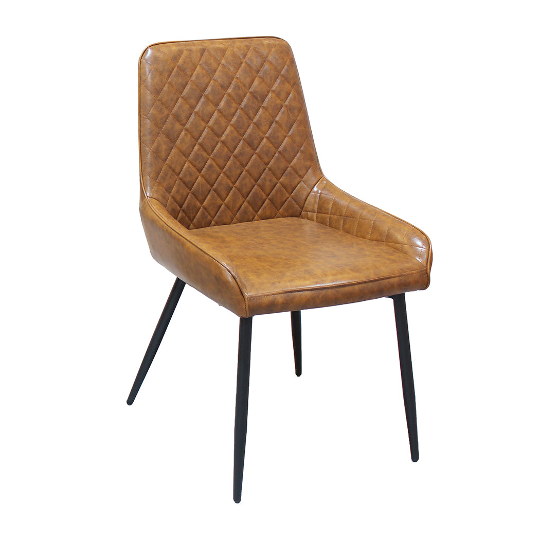 id11&12 - Compact Dining Chairs x 4 Padded Seat PU Faux Leather  High Back