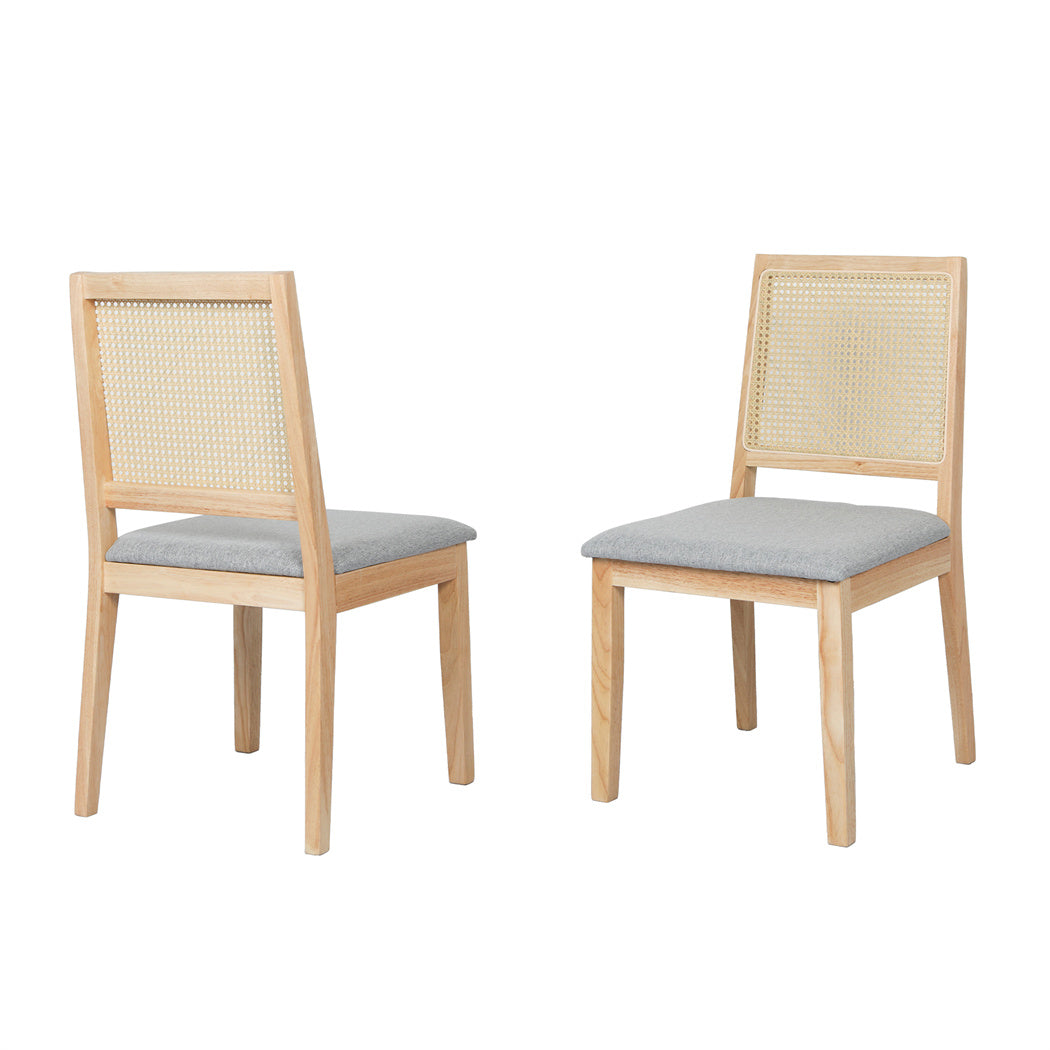 Premium 6XCane Dining Chair Rattan Armless Seat  Easy Assembly