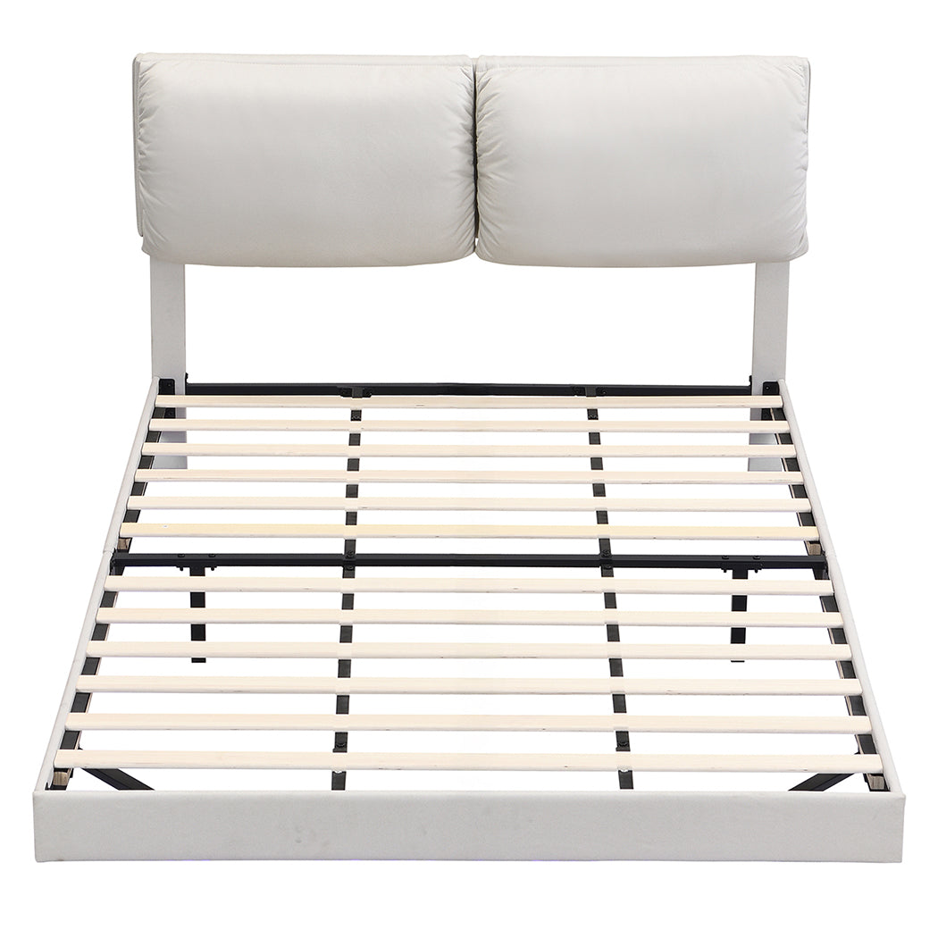Floating Bed Frame With LED Light 220x187x96cm