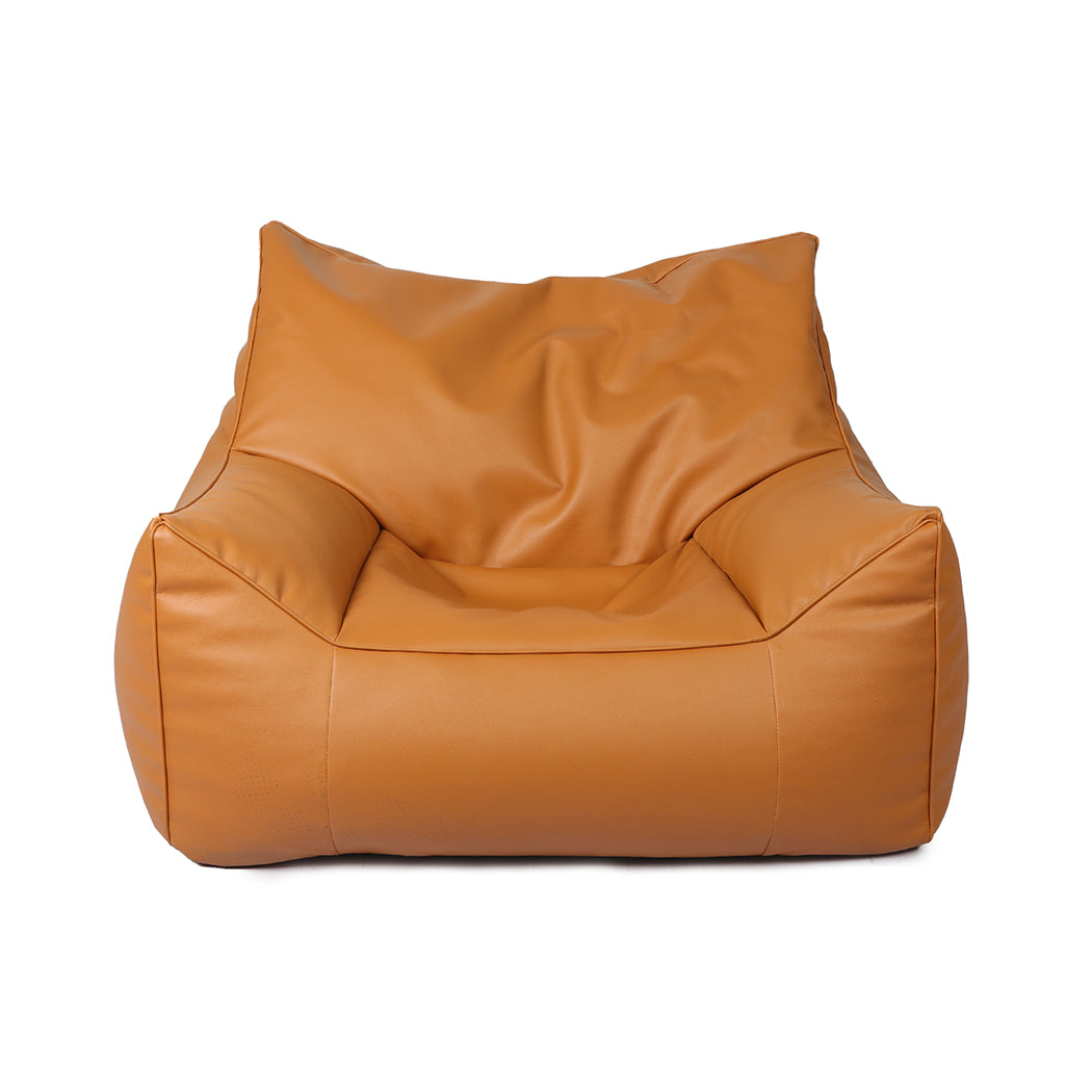 id2&3 - Premium Bean Bag Chair Cover PU Indoor Brown  Premium Quality Build