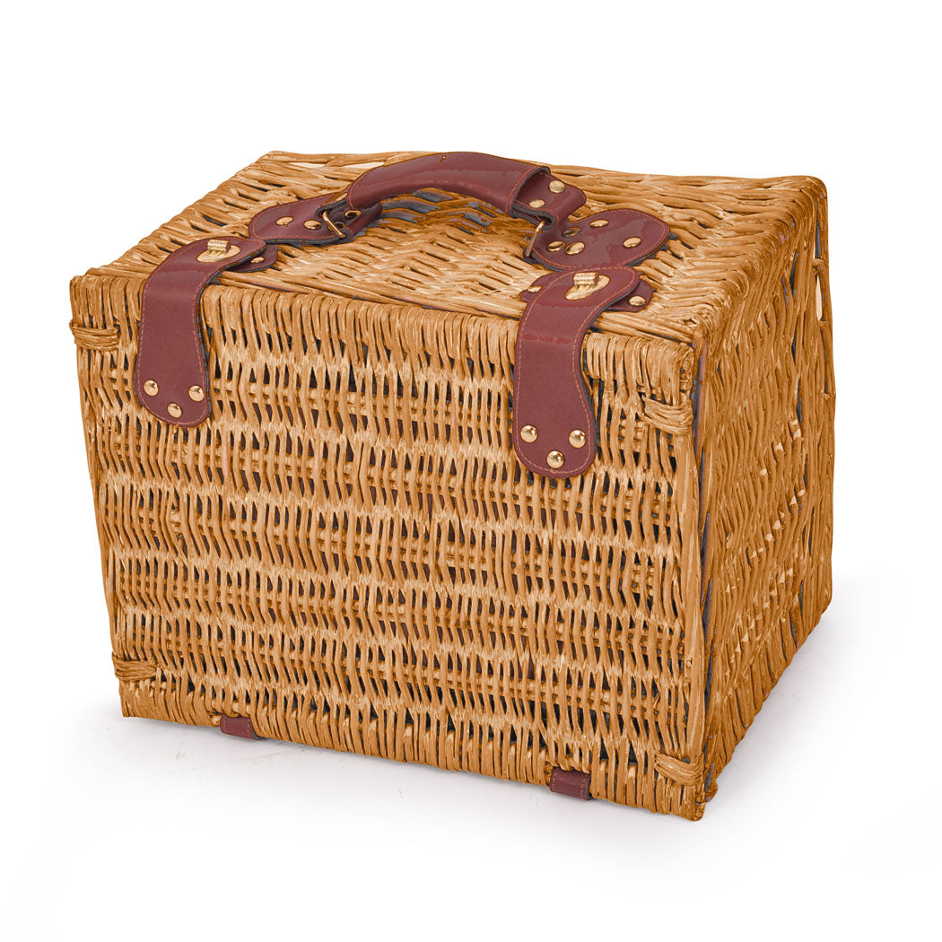 Blanket Deluxe Wicker Gift - 4 - Person Picnic Basket Baskets Set Outdoor