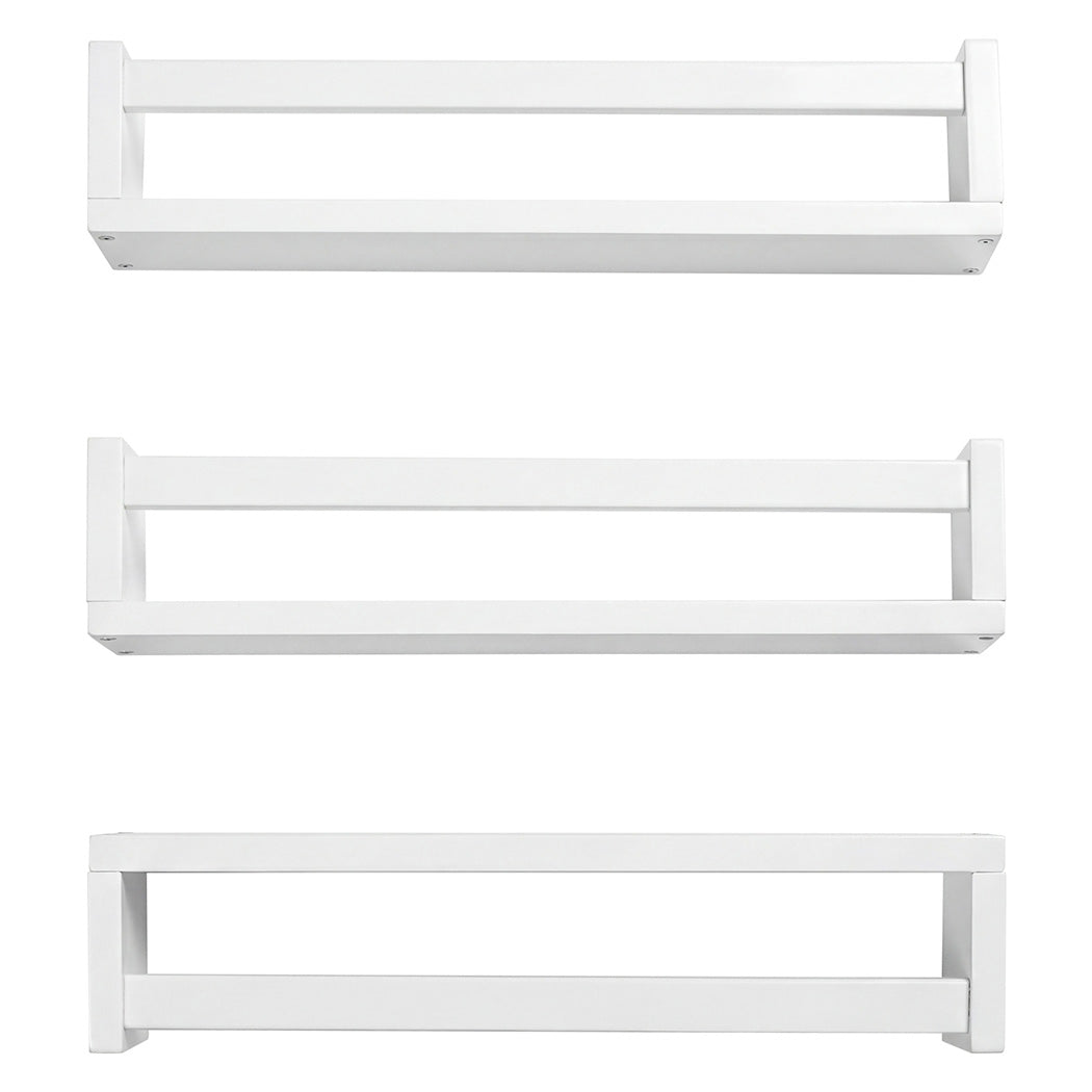 Floating Kids Wall Shelves 3 Pack White | Simpledeals