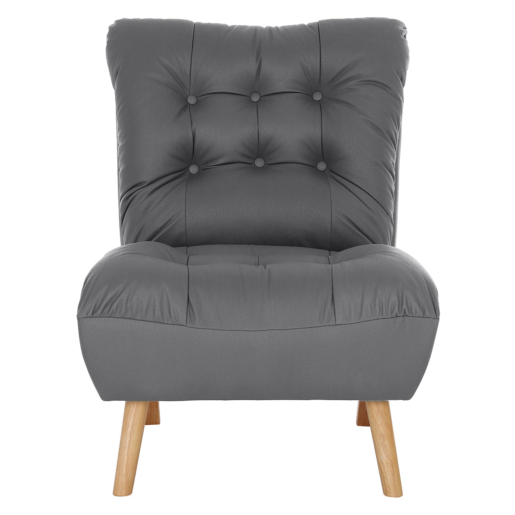 id15&16 - Premium Accent Chair Sofa Recliner Adjustable Grey  Space-Saving