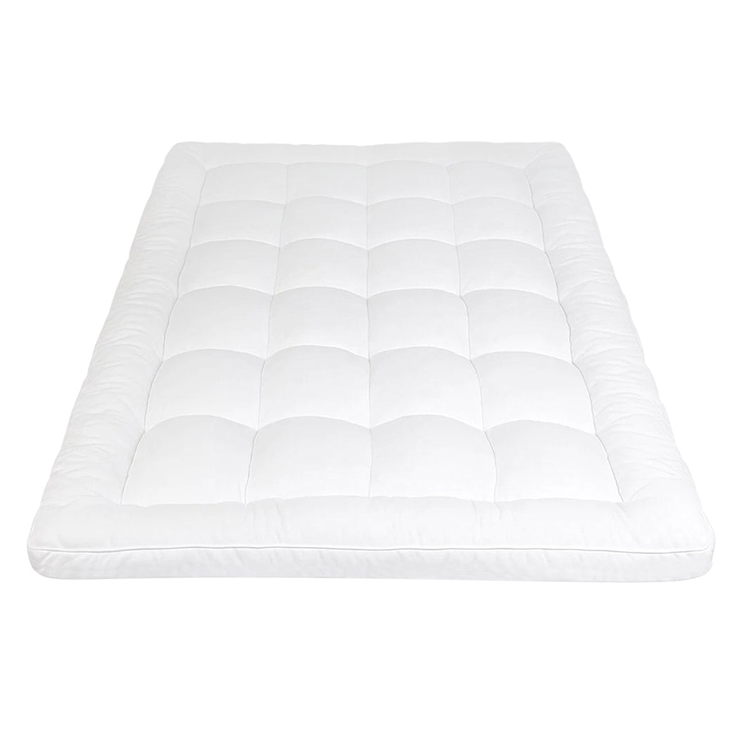 Ergonomic Mattress Topper Pillowtop Cover Bed Protector Double  Wood | Wood finish