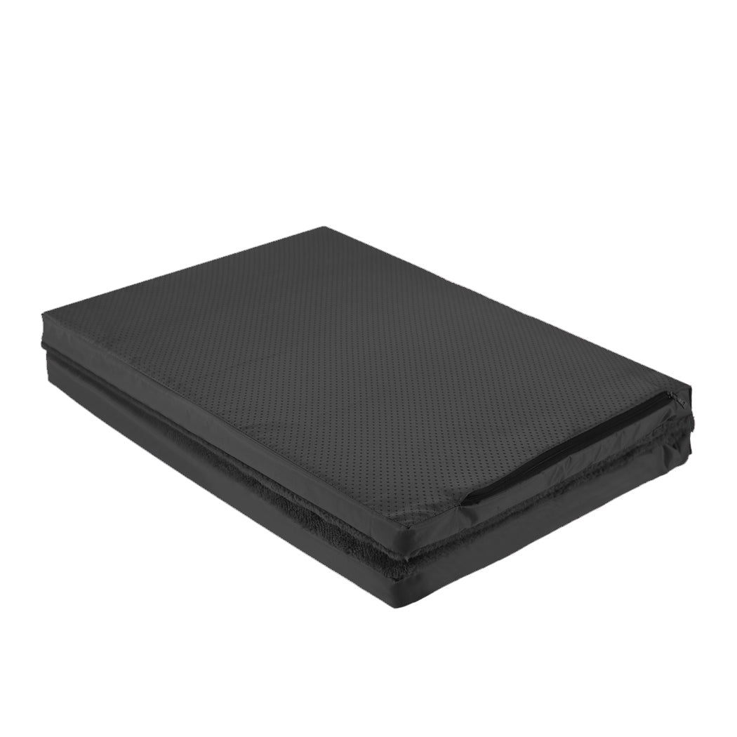 Large Black Foldable Pet Bed  Comfortable Pet Resting Cushion