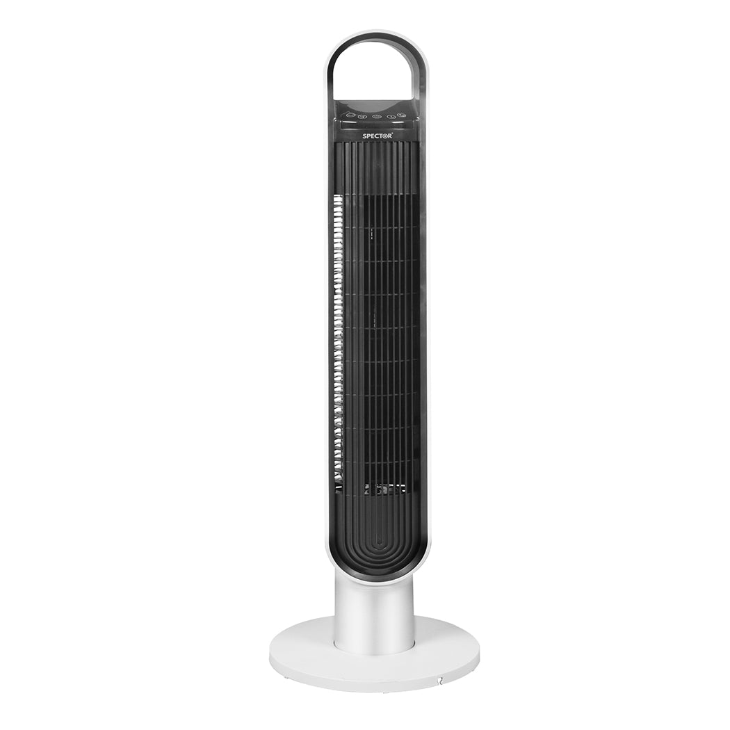 Tower Fan Portable Oscillating White | White colour