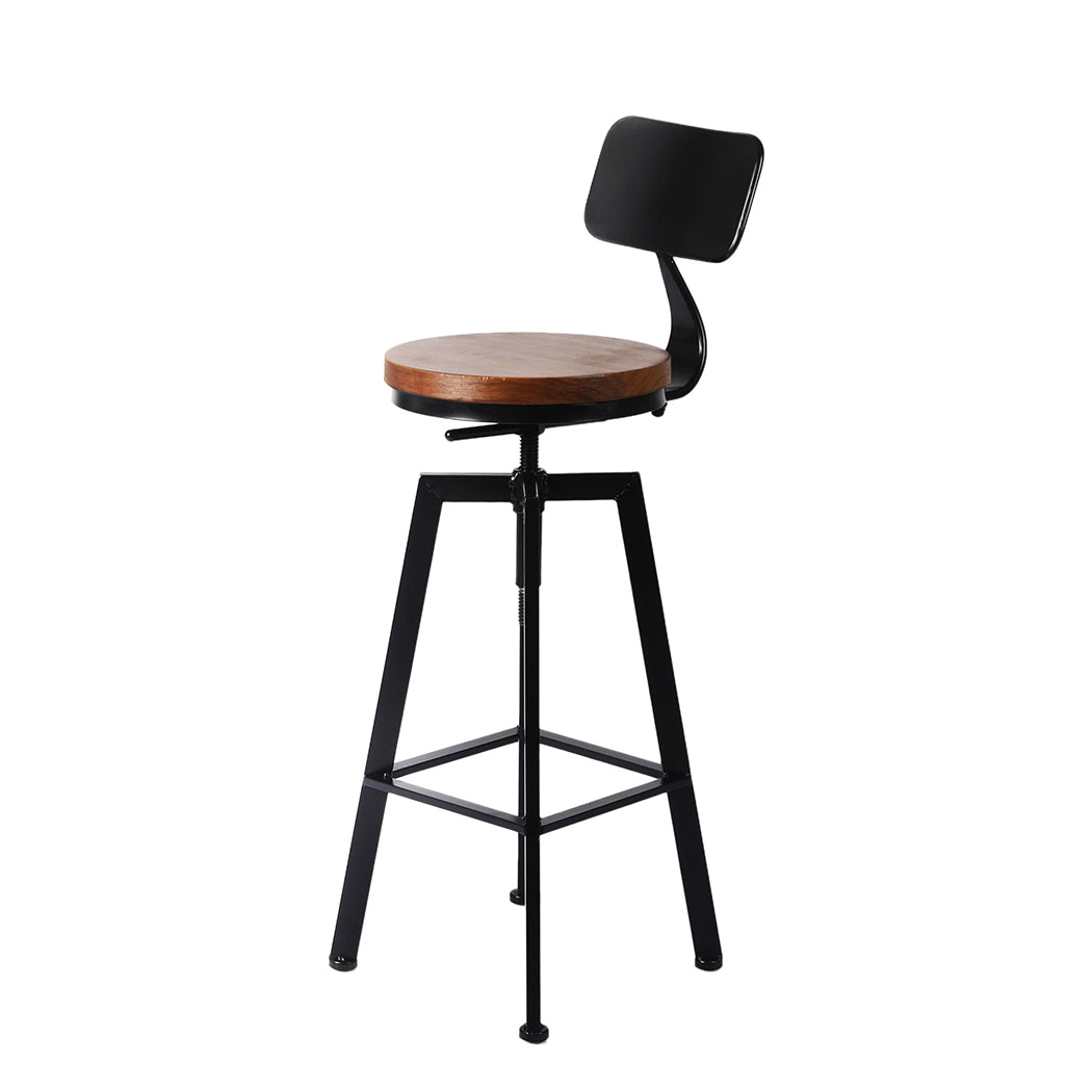 id15&16 - Compact 4x Bar Stool Kitchen Wooden Metal  Foldable Function