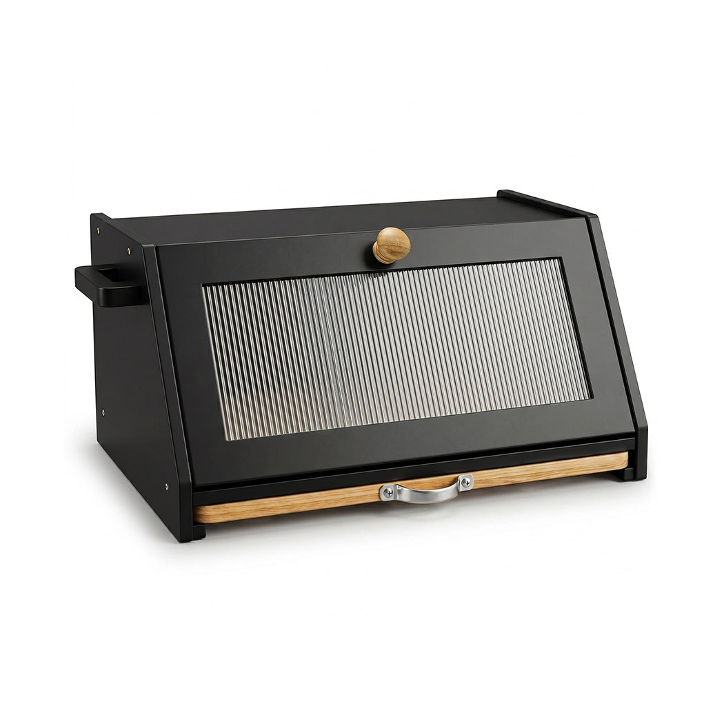 Bamboo Bread Box Cutting Board Black | Simpledeals