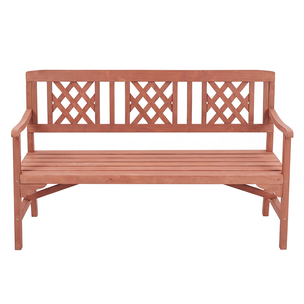 Garden Bench 3 Seater Wooden 143x61x88cm
