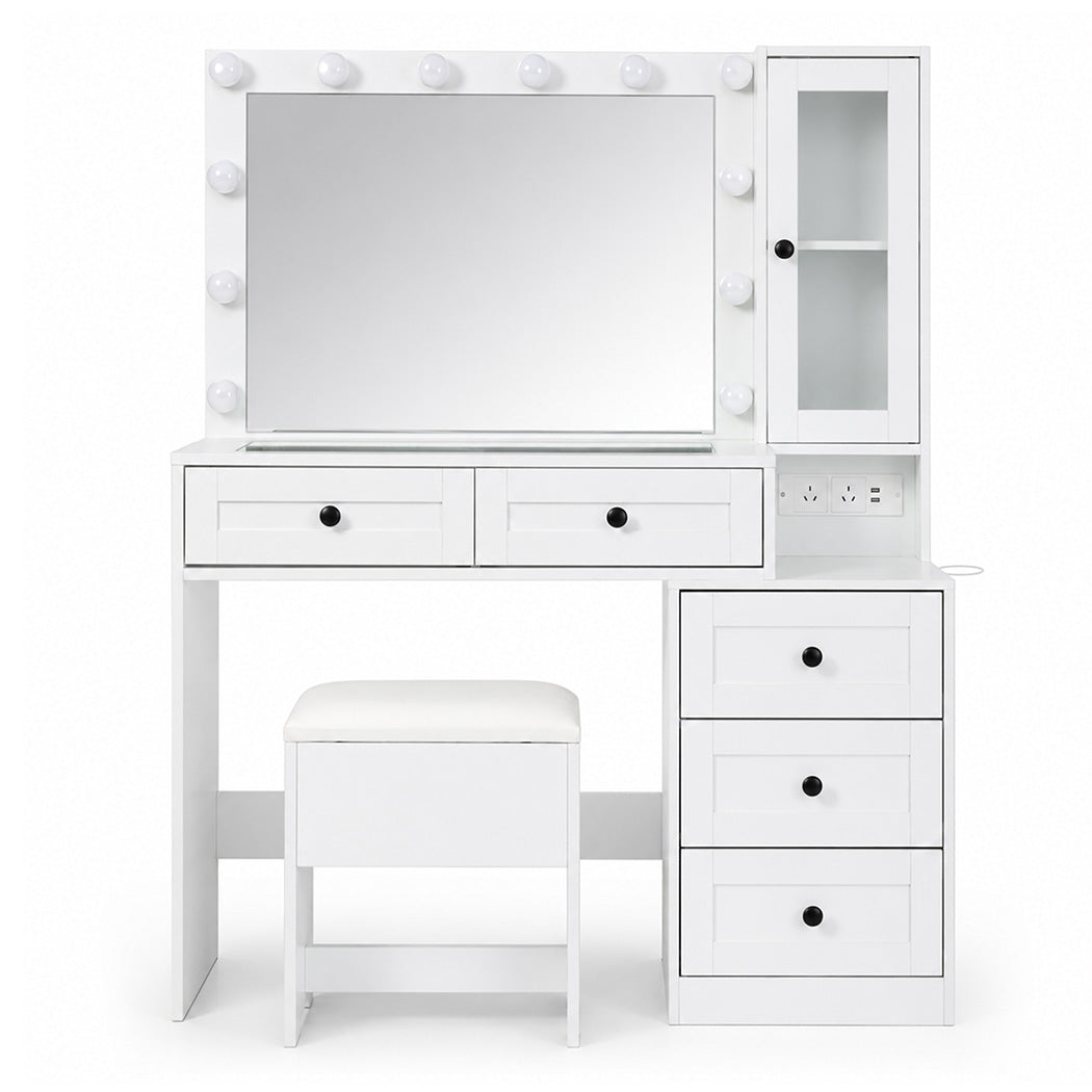 Dressing Table Vanity Desk With LED Mirror 110x40x133cm