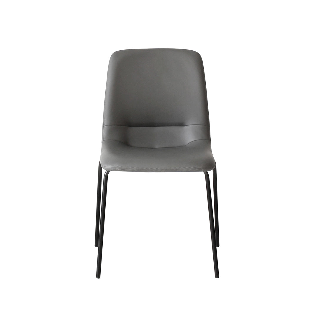 Modern Stackable Dining Chairs Kitchen Grey Set of 8  High Back