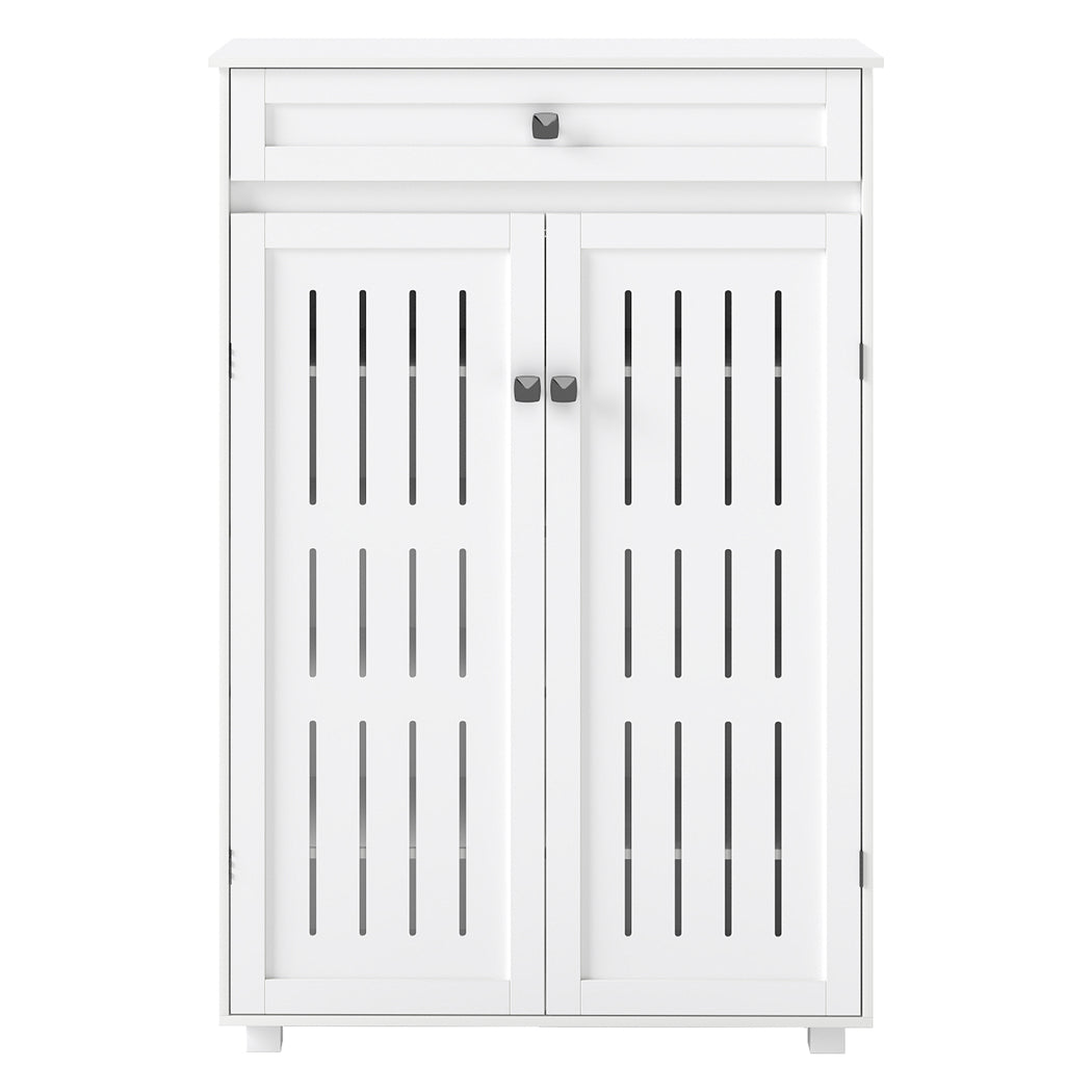 Shoe Cabinet White Storage 78x37x116cm