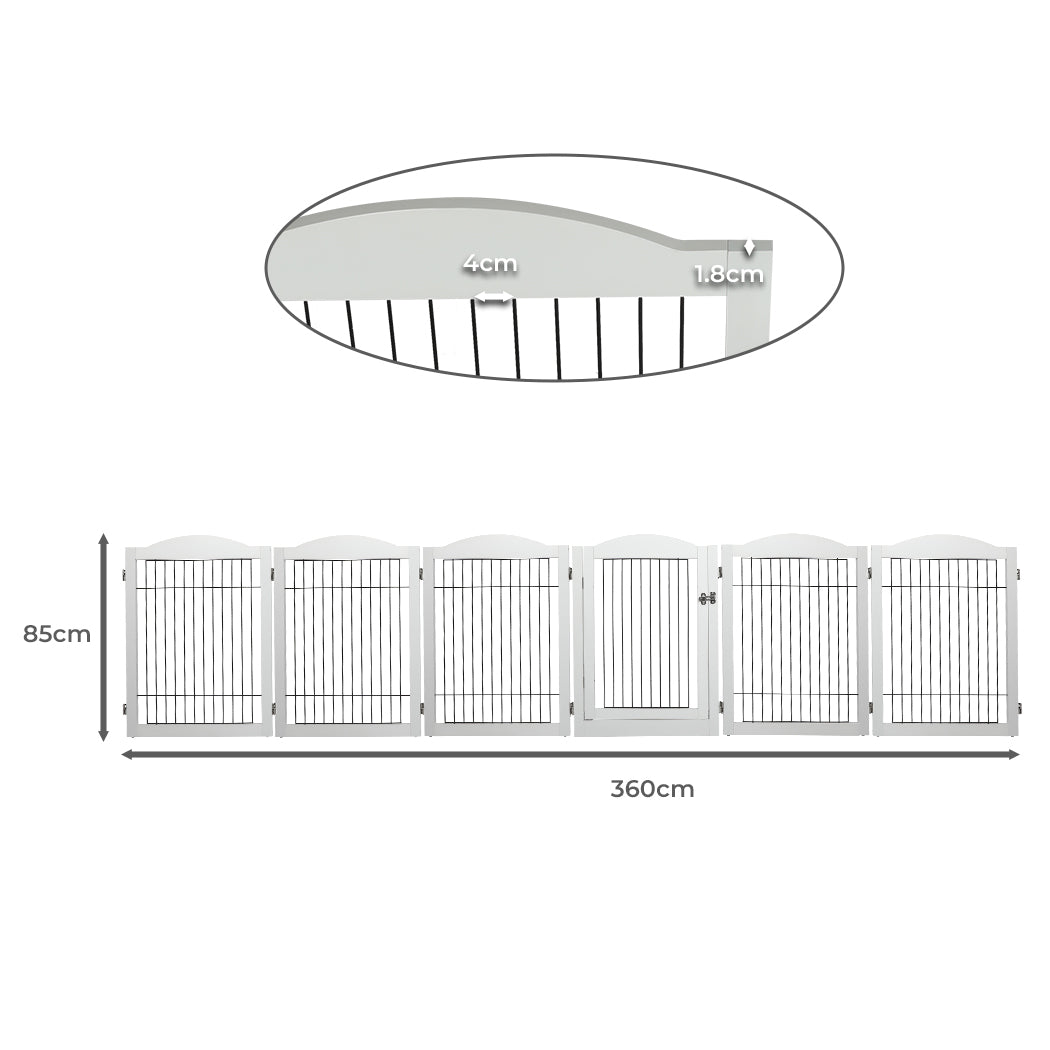 6 Panels Pet Dog Playpen Puppy Exercise Cage Enclosure Fence Indoor