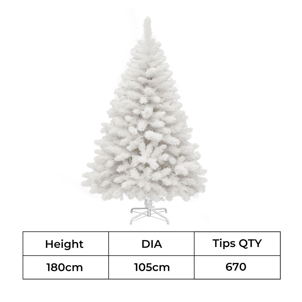 Modern 1.8M 670 Tips White Christmas Tree  Multipurpose Use | id4