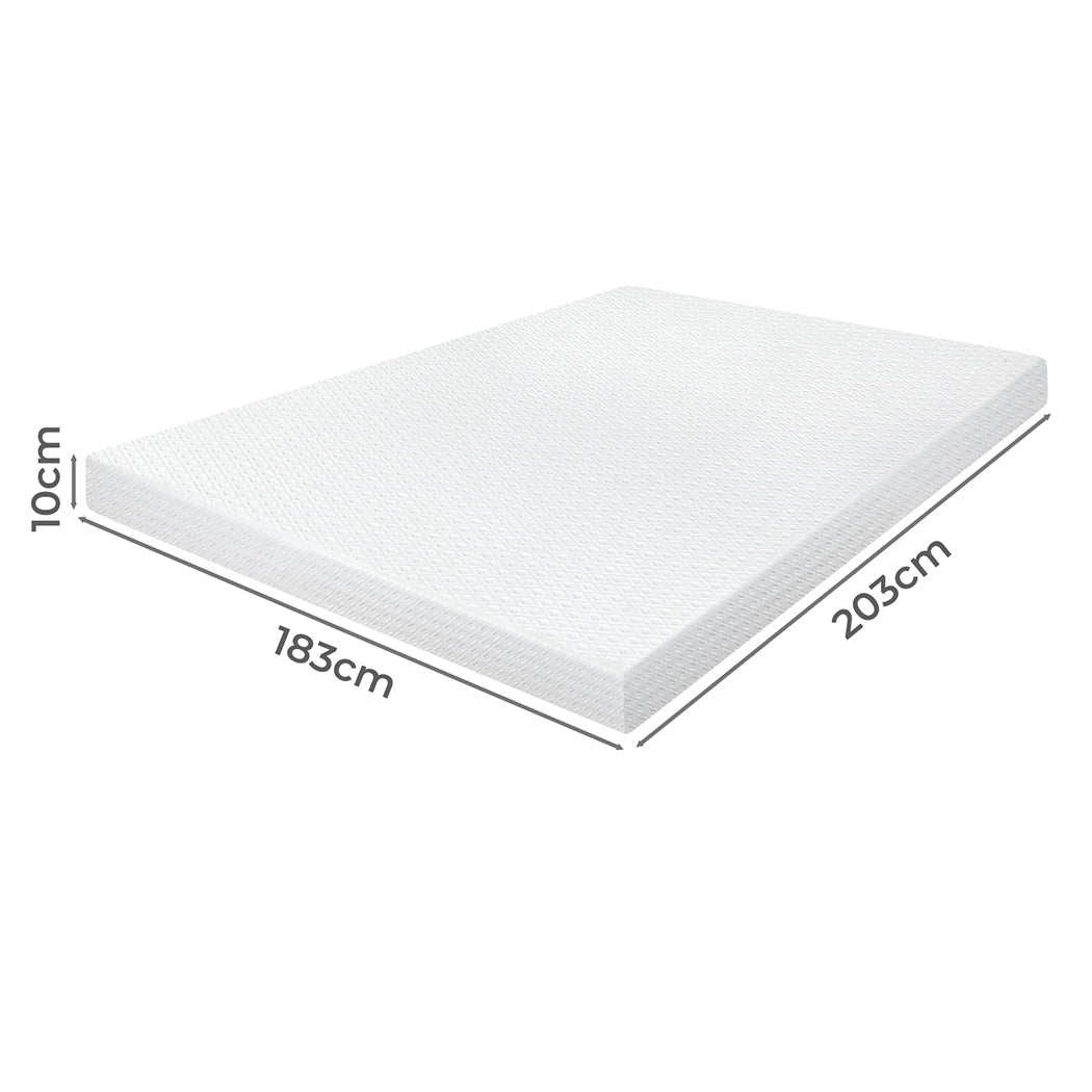 Memory Foam Mattress Topper Dual Layer 203x183x10cm