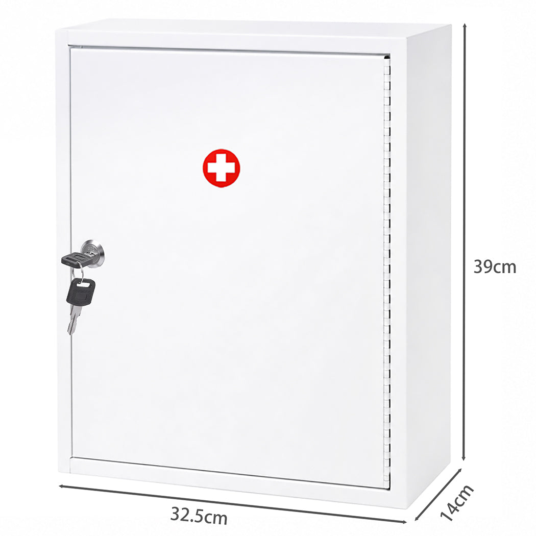 Medicine Storage Cabinet Lockable 39x32.5x14cm