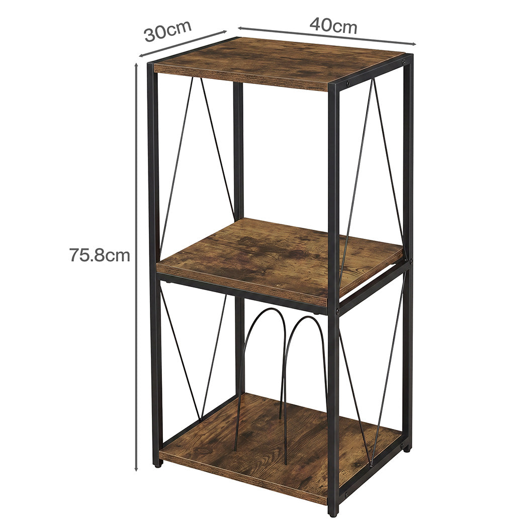Vinyl Record Stand Black Steel 16x16x0.8cm
