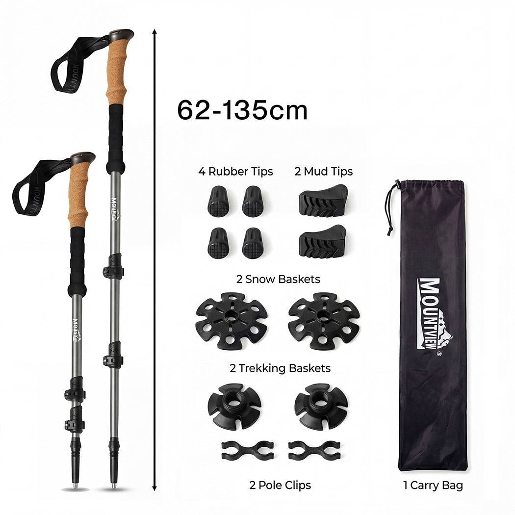 Trekking Poles Adjustable Lightweight Aluminium | Simpledeal