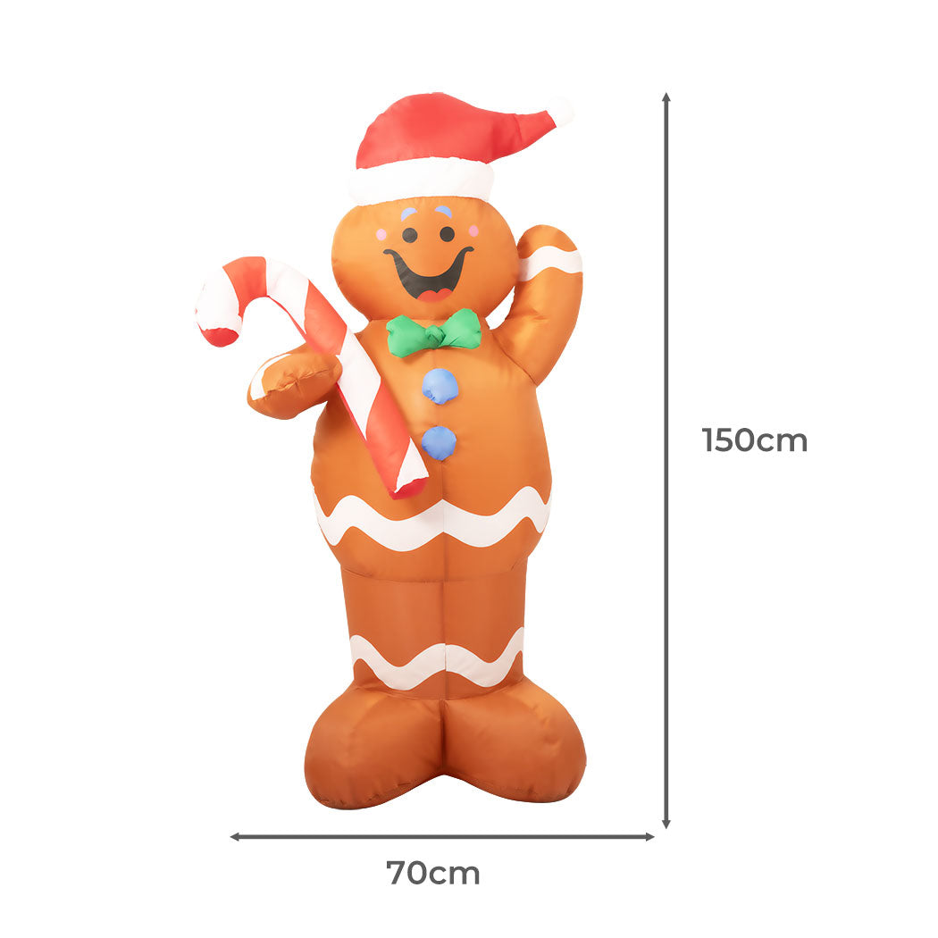 Christmas Inflatable Gingerbread | Glow Xmas Led Lights
