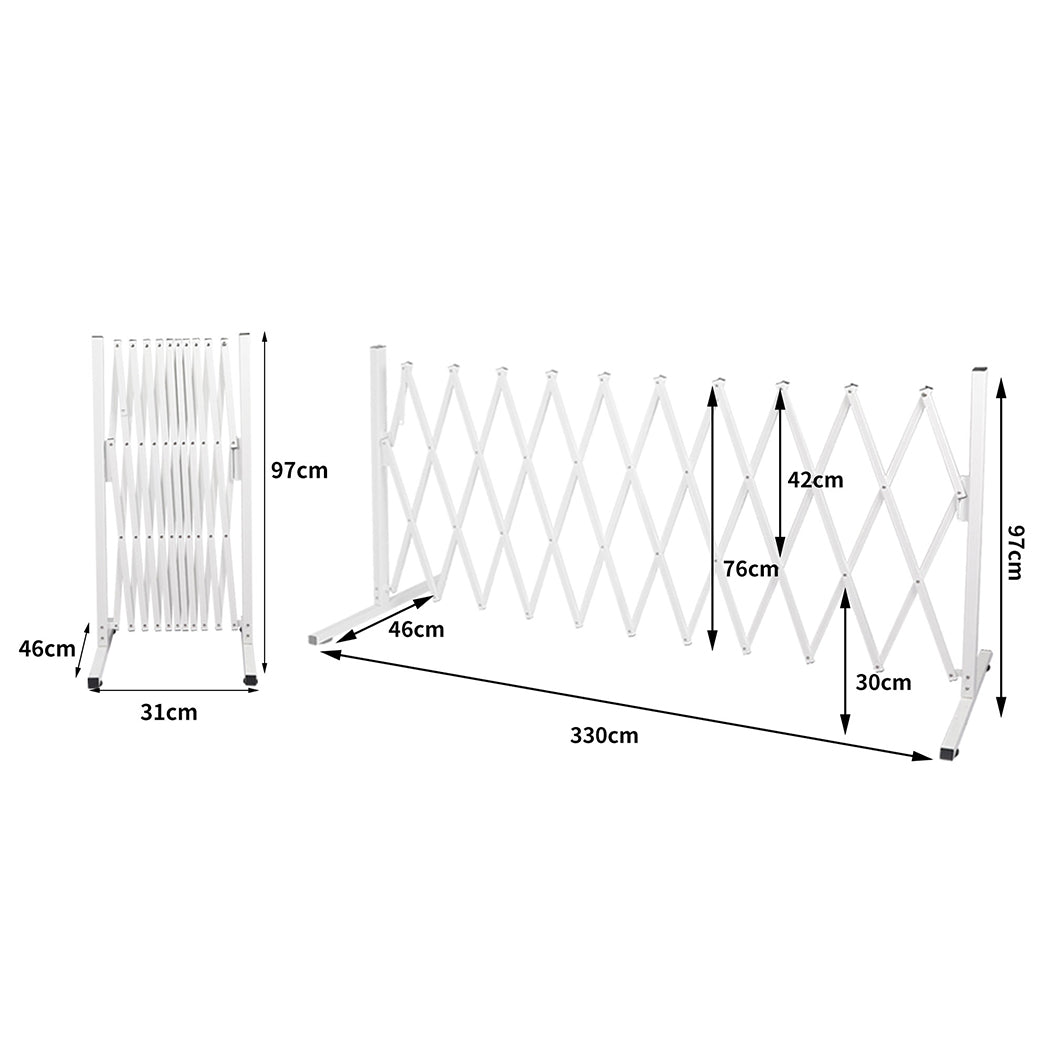 White colour - Pet Baby Safety Fence Security Gate Barrier Indoor Outdoor White - photo 12