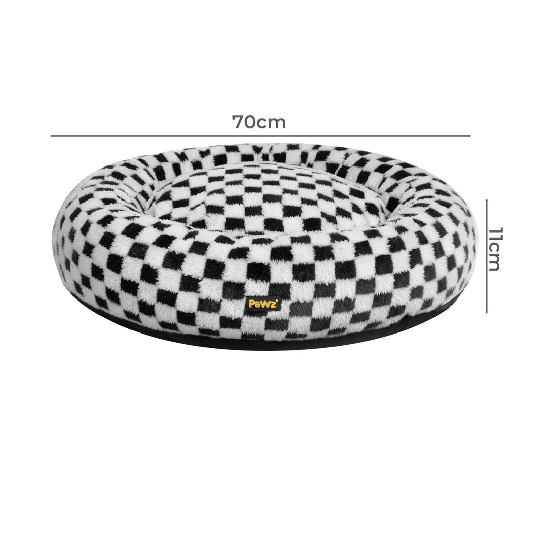 Plush Dog Bed Calming 70x70x11cm