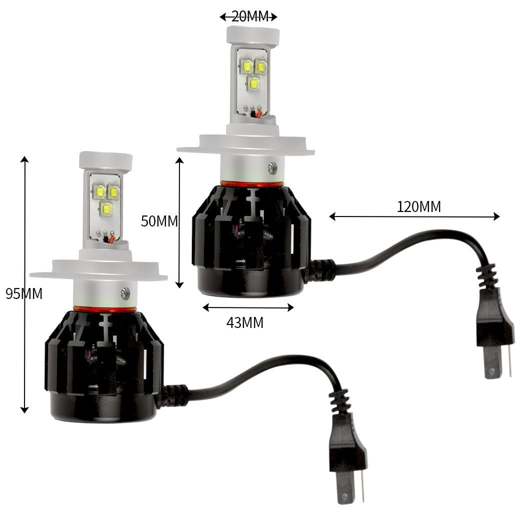 High Low Beam Replace - 4 Side Cree LED Car Headlight 160W 2500LM