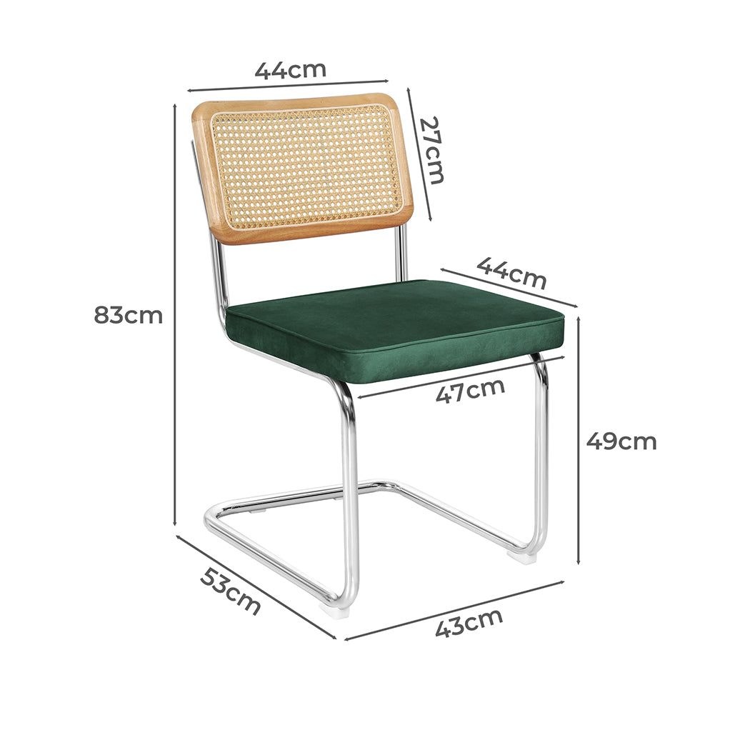 Rattan Dining Chairs Natural 47x53x83cm