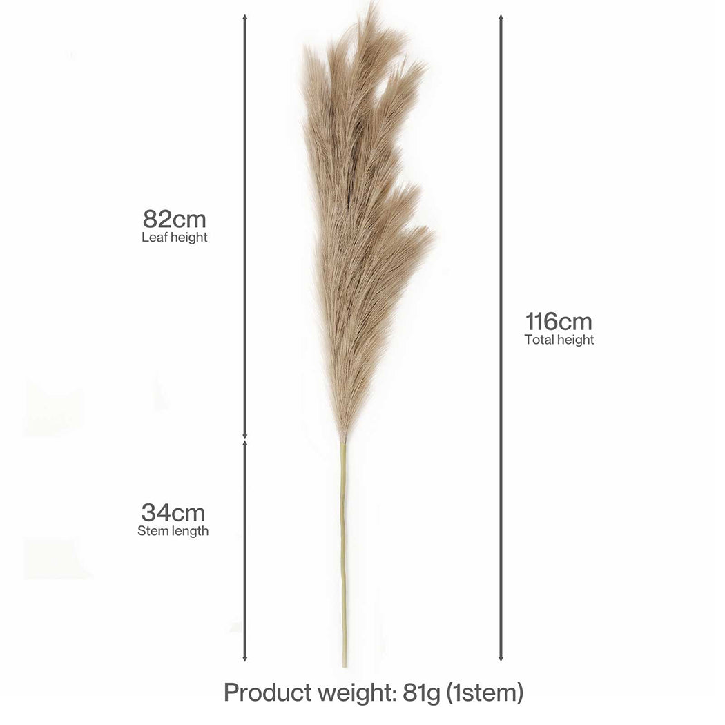 Artificial Pampas Grass Brown 3Pcs