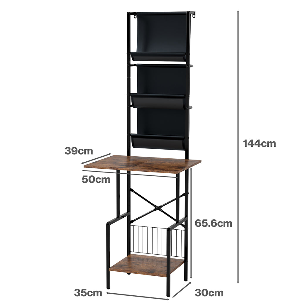 Tall Record Player Stand Vinyl Storage 50x39x144cm