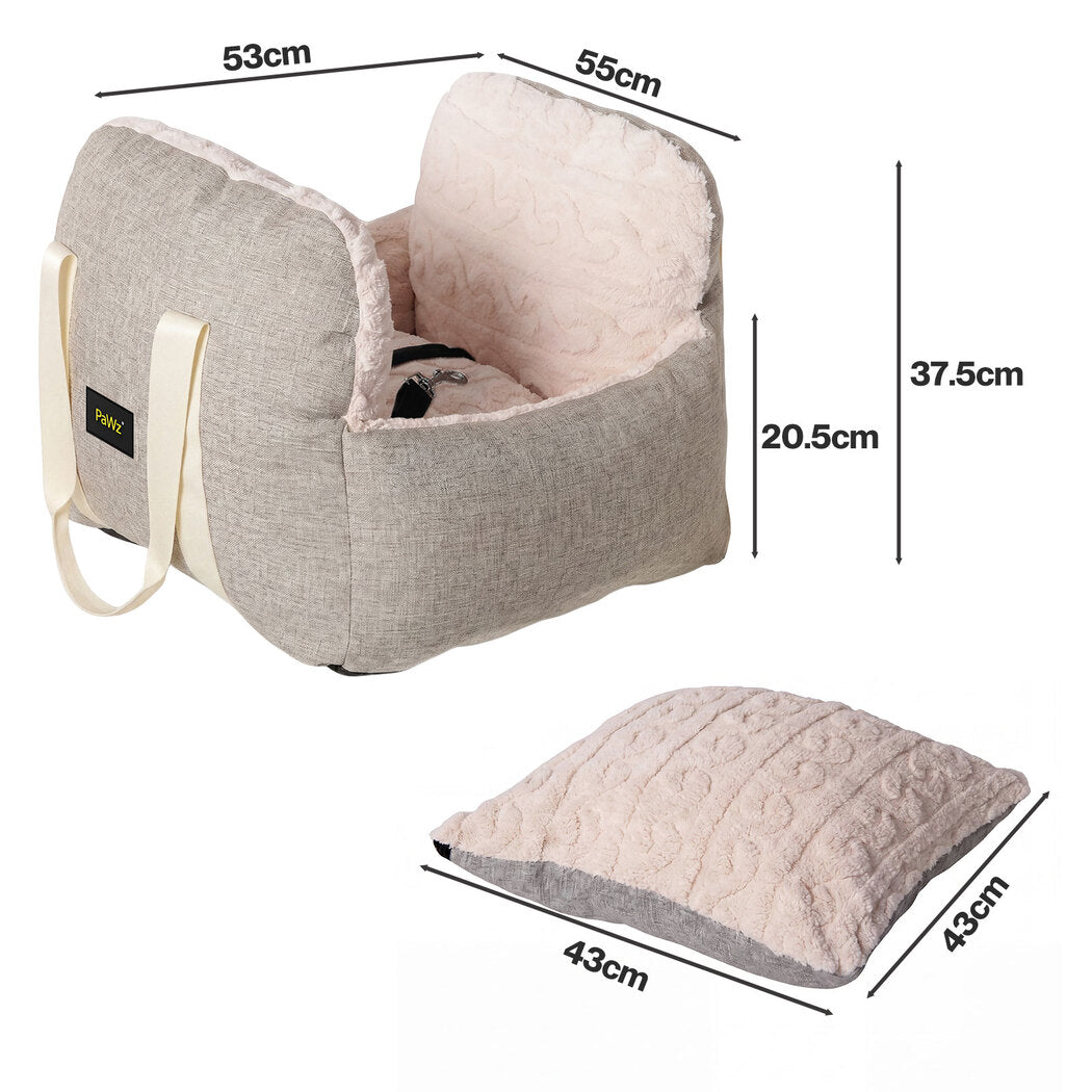 Dog Car Seat Booster Brown 55x53x20.5cm