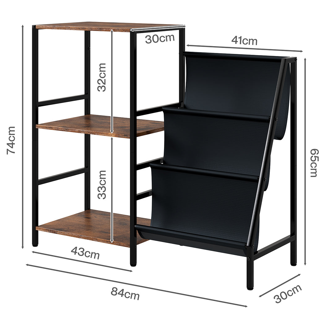 Record Player Stand Vinyl Storage 84x30x74cm