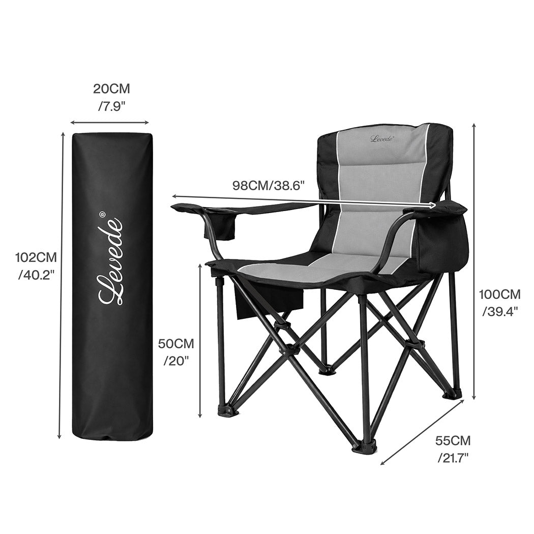 Large Folding Camping Chair 55x55x100cm