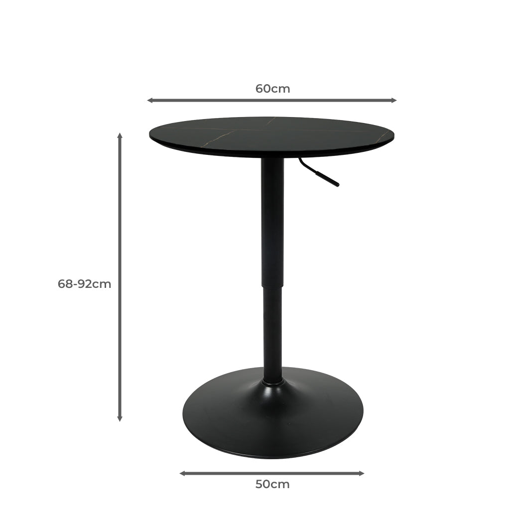 Bar Table Swivel Black