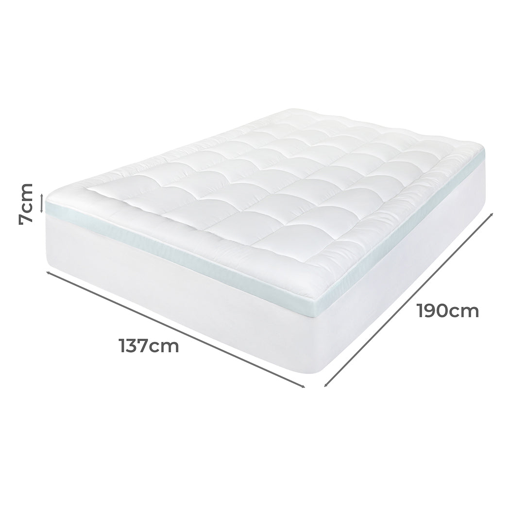 Memory Foam Mattress Topper 8cm Thick 137x190x8cm