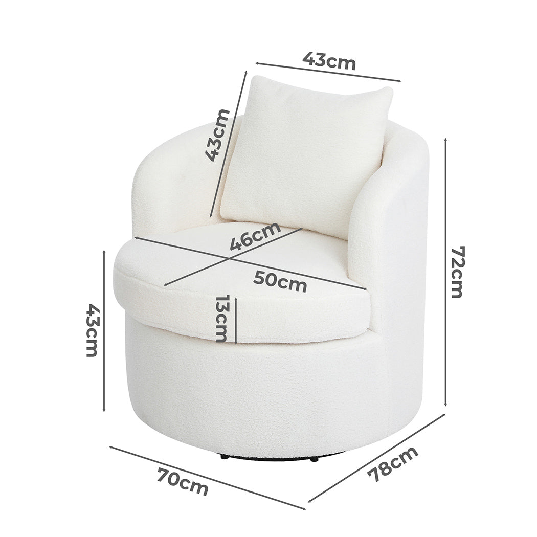 Premium Fleece Swivel Chair  Comfortable Design Classic Durable