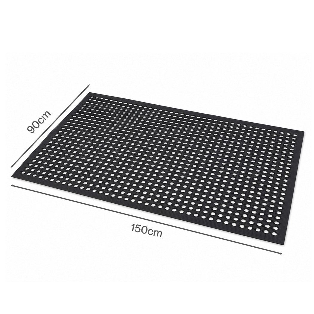 Non Slip Anti Fatigue Mat Black 150x90cm