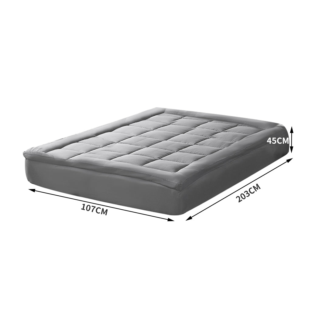 King Single Bamboo Fibre Mattress Topper Soft Comfortable Bed Layer