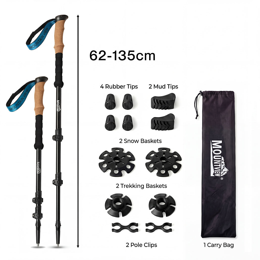 Carbon Fibre Trekking Poles Adjustable Hiking | Simpledeals