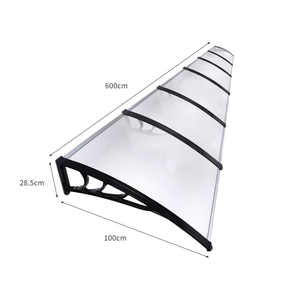 Outdoor Awning Transparent 1x6M 1x6cm