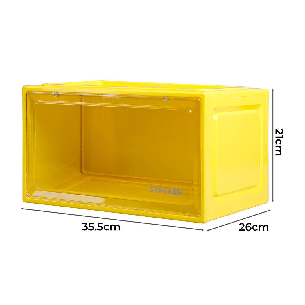 Sneaker Display Case Clear Yellow 35.5x26x21cm