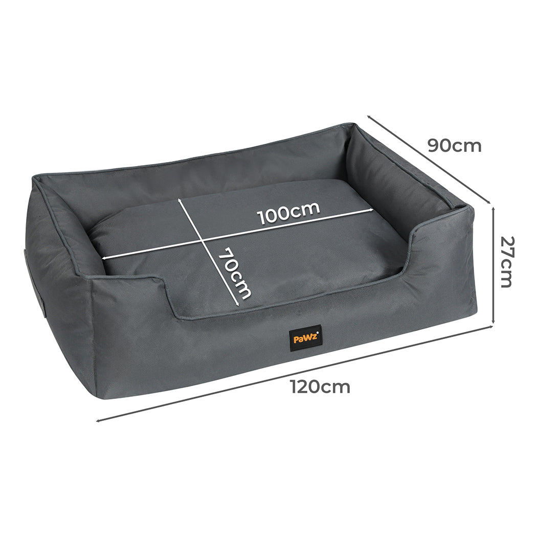 Waterproof Dog Bed Grey 120x90x27cm