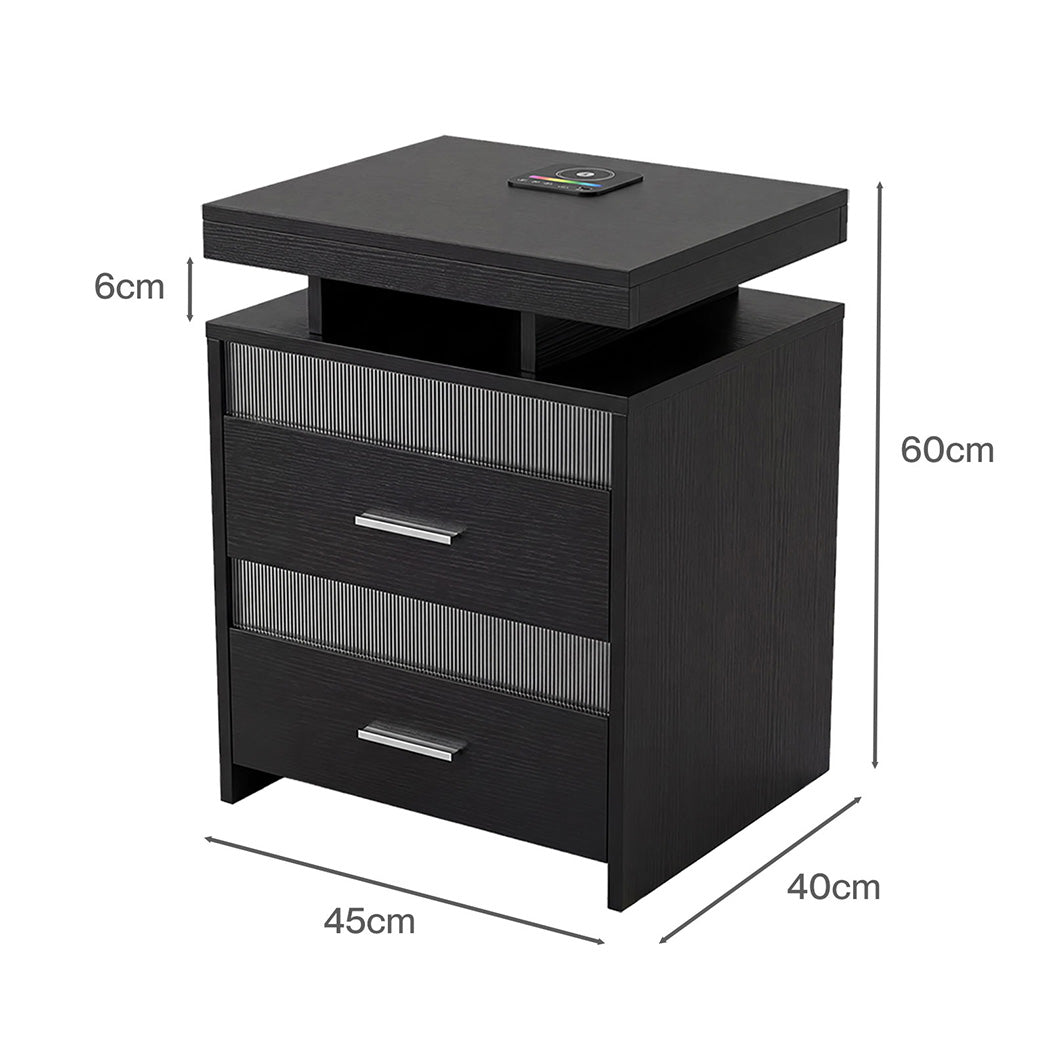 Smart Bedside Table Charging Station 45x40x60cm
