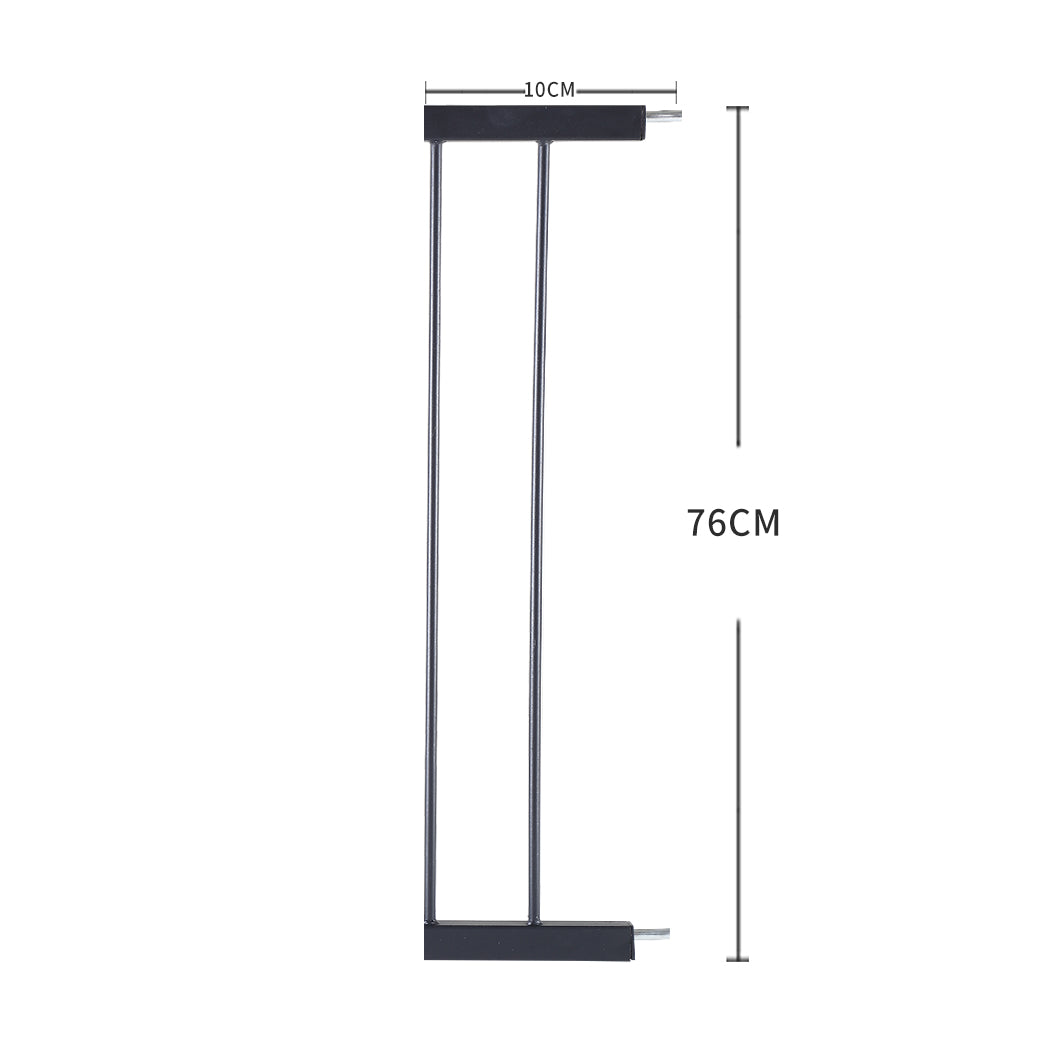 Baby Safety Gate Adjustable Pet Black 10cm Extension, Black colour